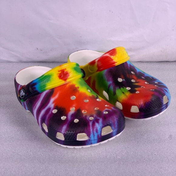 youth tie dye crocs